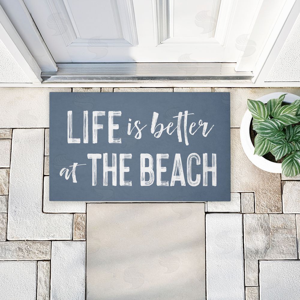 Lettered and Lined | Better At Beach Sentiment Non-Woven Door Mat