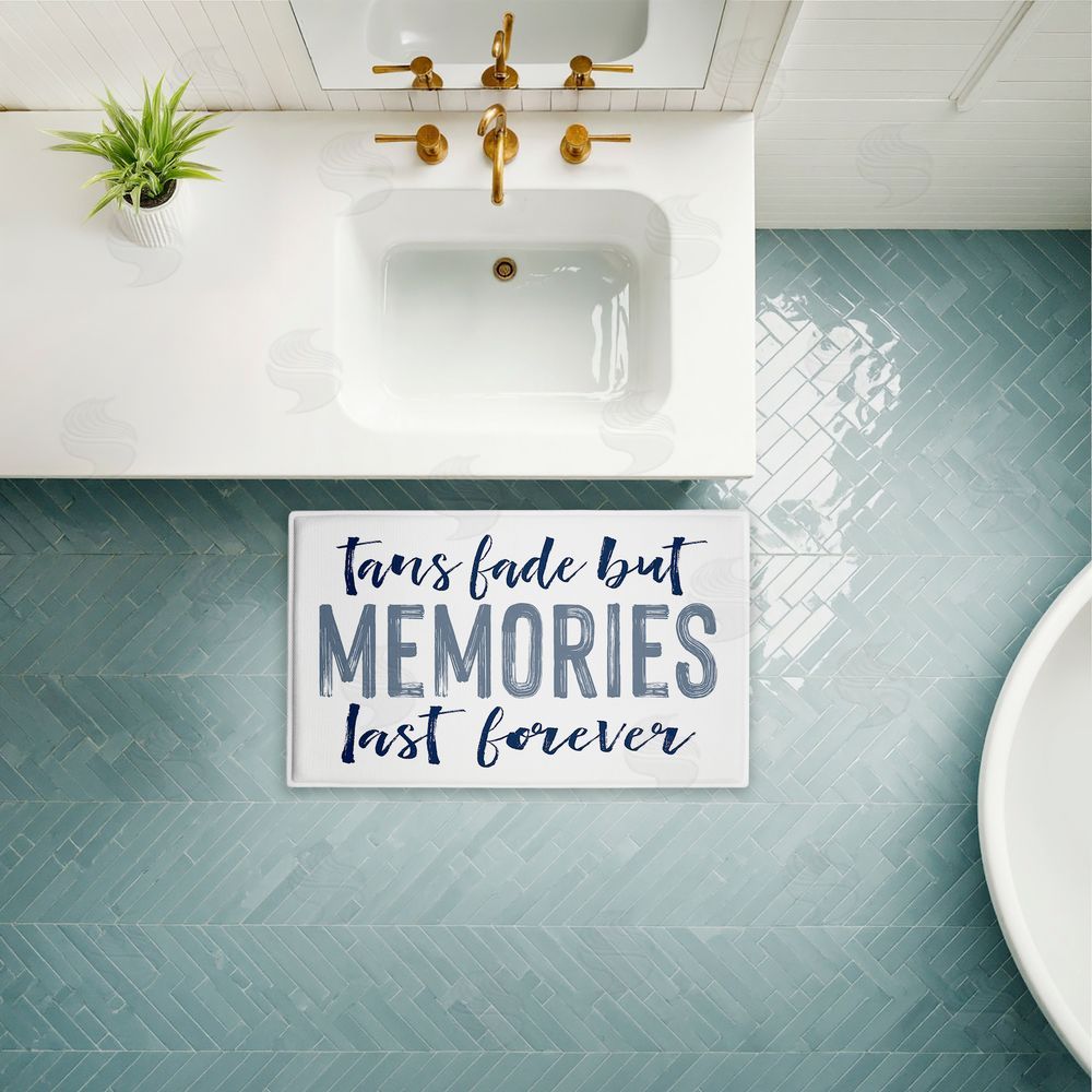 Lettered and Lined | Tans Fade But Memories Last Plush Bath Mat