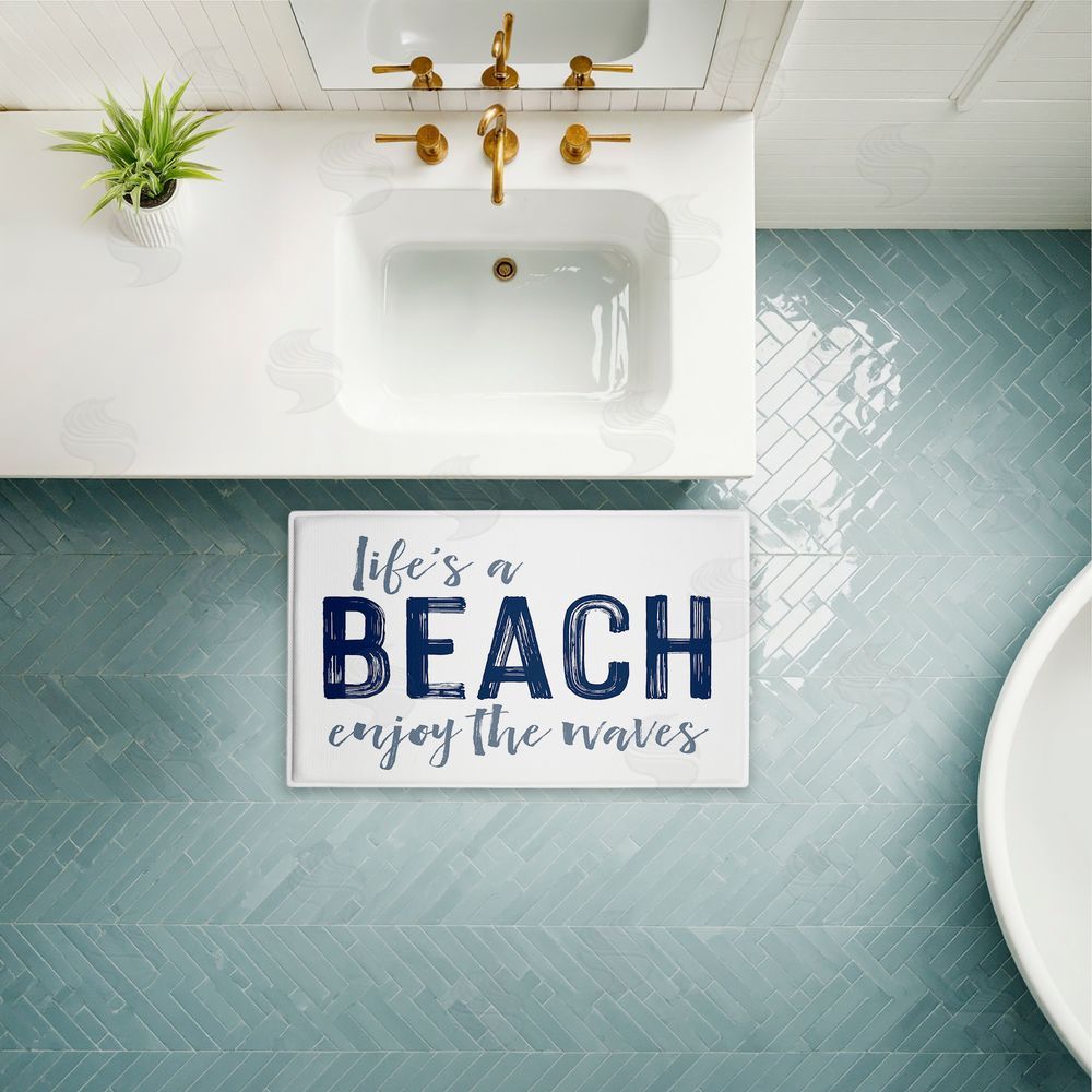 Lettered and Lined | Life's A Beach Enjoy Plush Bath Mat