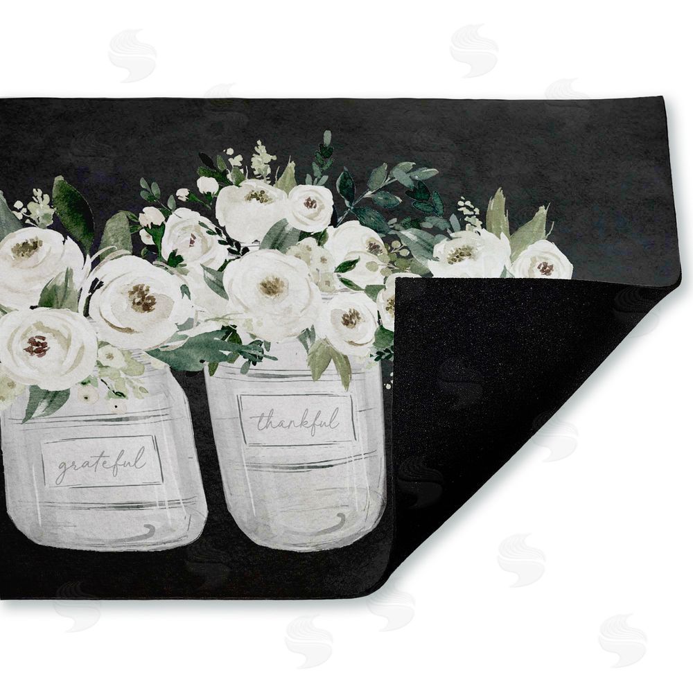Lettered and Lined | White Roses in Country Jars Non-Woven Door Mat