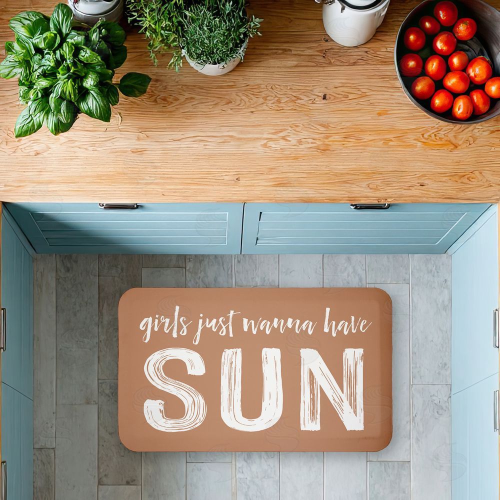Lettered and Lined | Girls Just Wanna Have Sun Anti-Fatigue Mat