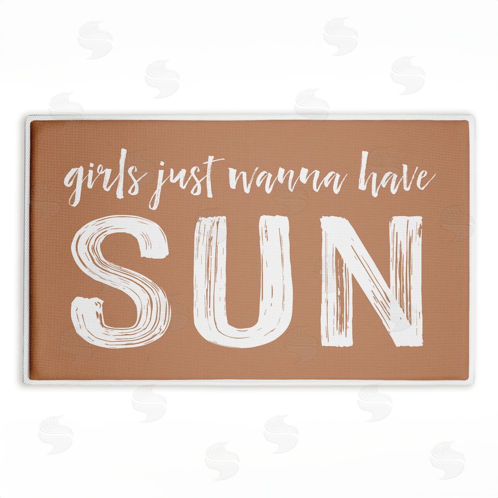 Lettered and Lined | Girls Just Wanna Have Sun Plush Bath Mat