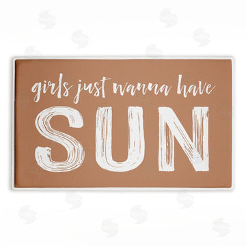Lettered and Lined | Girls Just Wanna Have Sun Plush Bath Mat