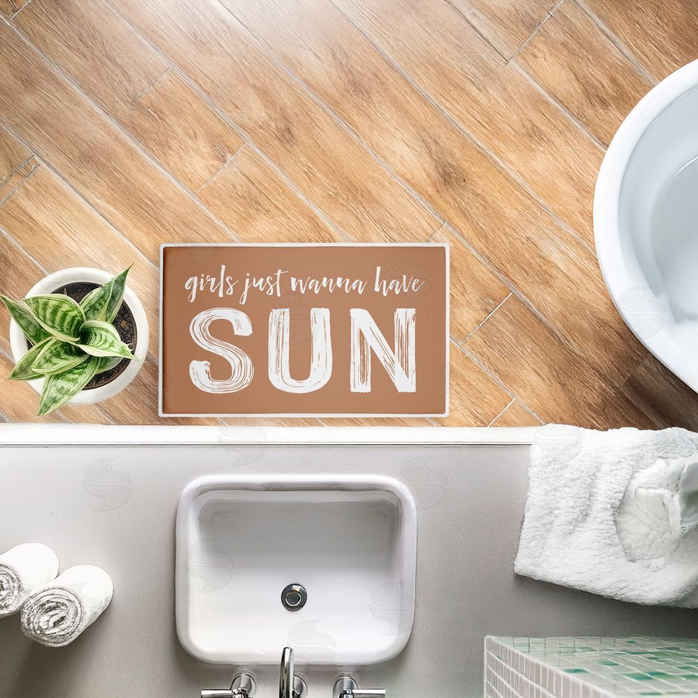 Lettered and Lined | Girls Just Wanna Have Sun Plush Bath Mat