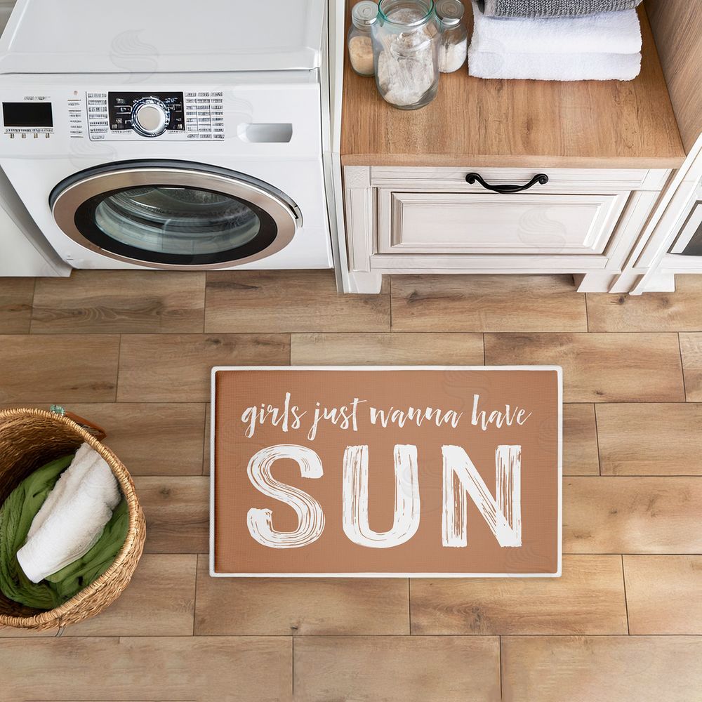 Lettered and Lined | Girls Just Wanna Have Sun Plush Bath Mat