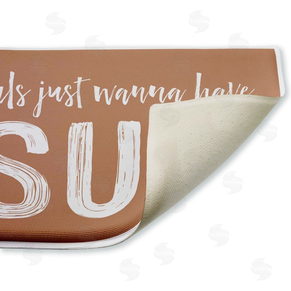 Lettered and Lined | Girls Just Wanna Have Sun Plush Bath Mat