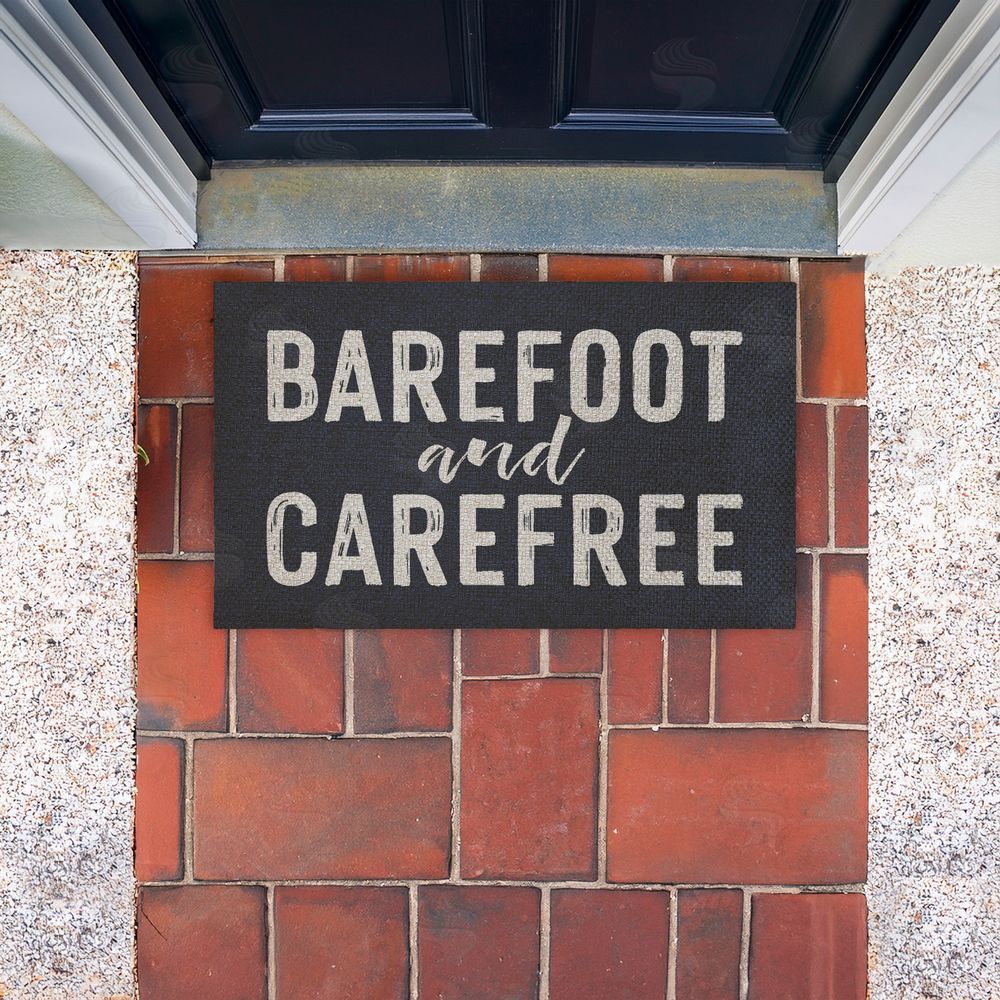 Lettered and Lined | Barefoot & Carefree Summertime Faux Sisal Door Mat