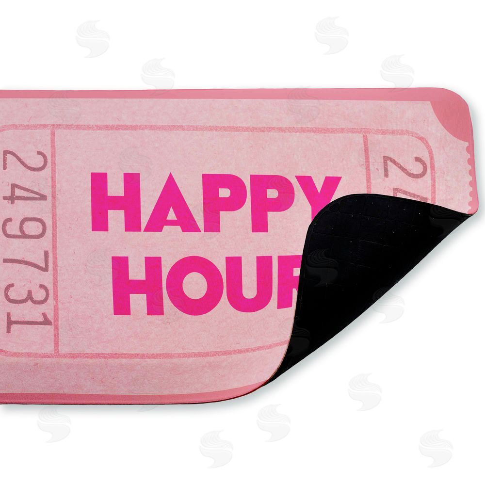 Stupell Studio | Pink Happy Hour Ticket Anti-Fatigue Mat