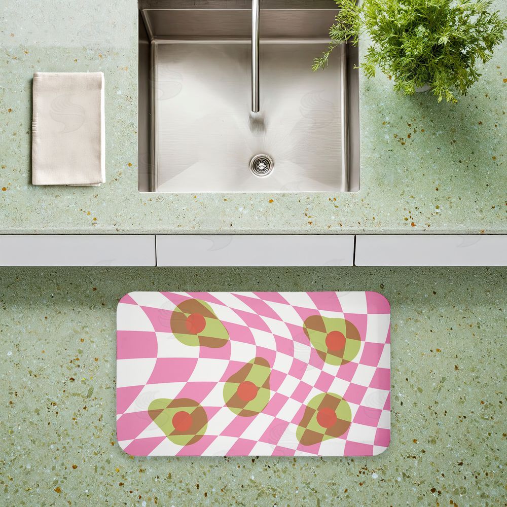 Stupell Studio | Optical Illusion Avocados Anti-Fatigue Mat