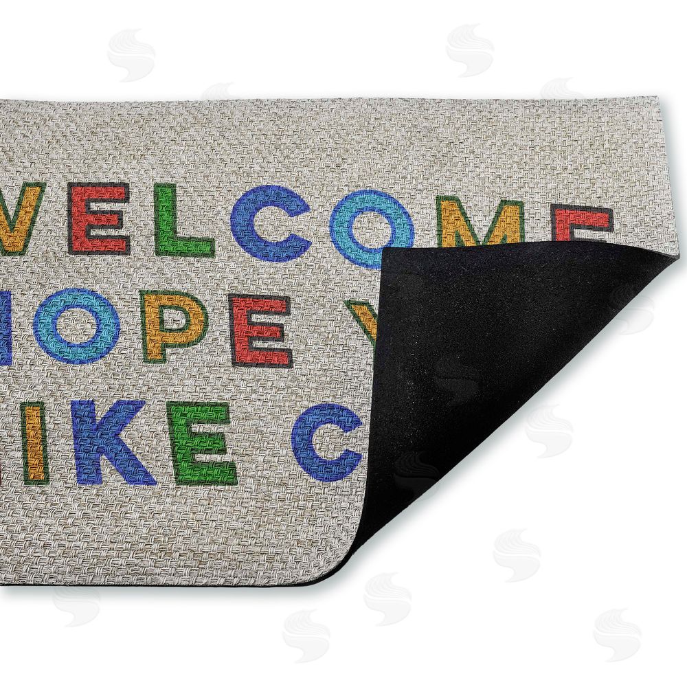 Stupell Studio | Hope You Like Cats Greeting Faux Sisal Door Mat