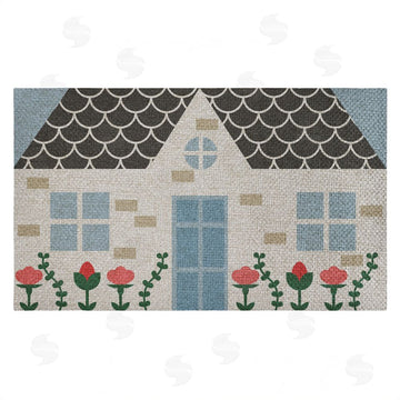 Stupell Studio | Quaint Cottage Garden Faux Sisal Door Mat