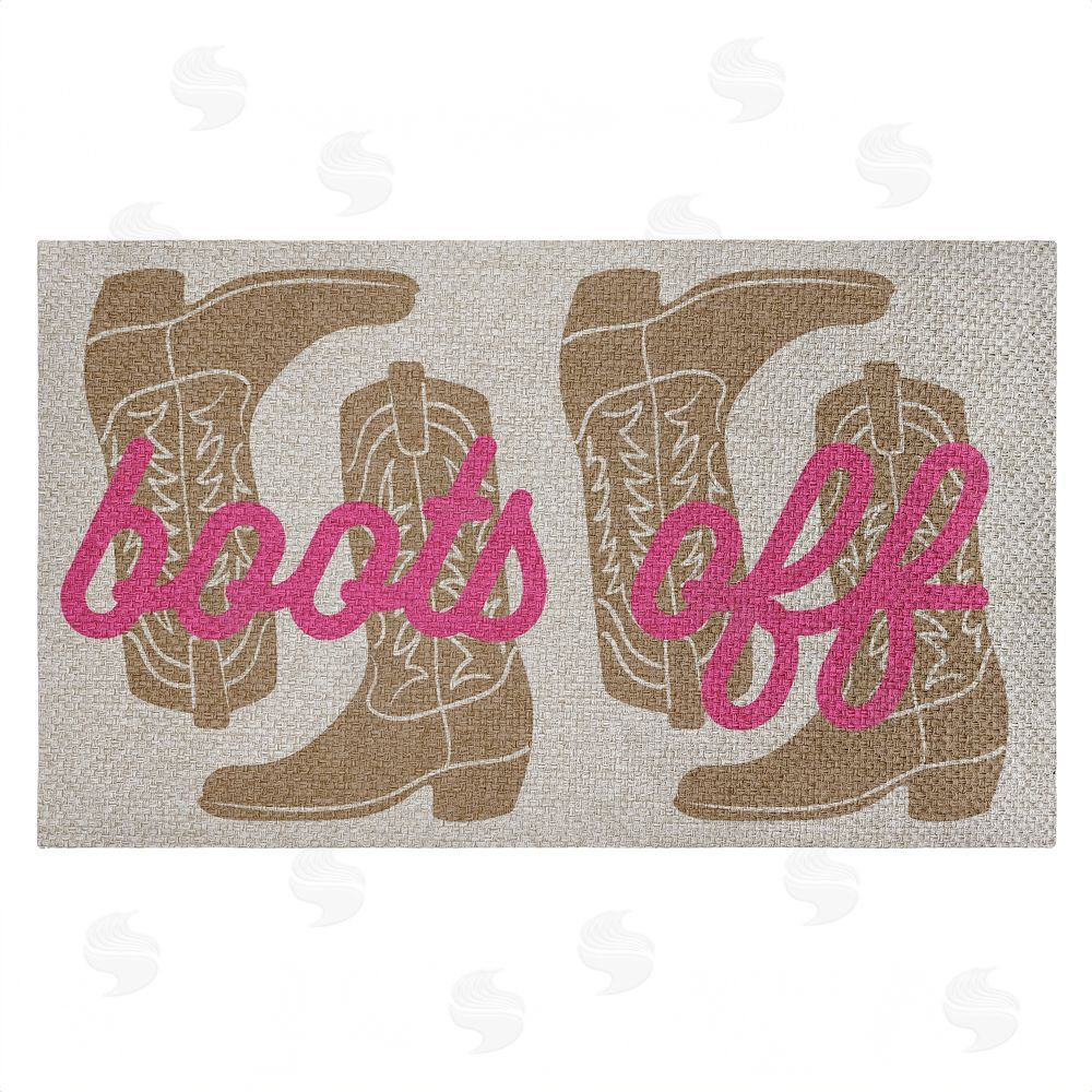Stupell Studio | Boots Off Entry Rule Faux Sisal Door Mat
