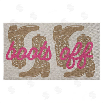 Stupell Studio | Boots Off Entry Rule Faux Sisal Door Mat