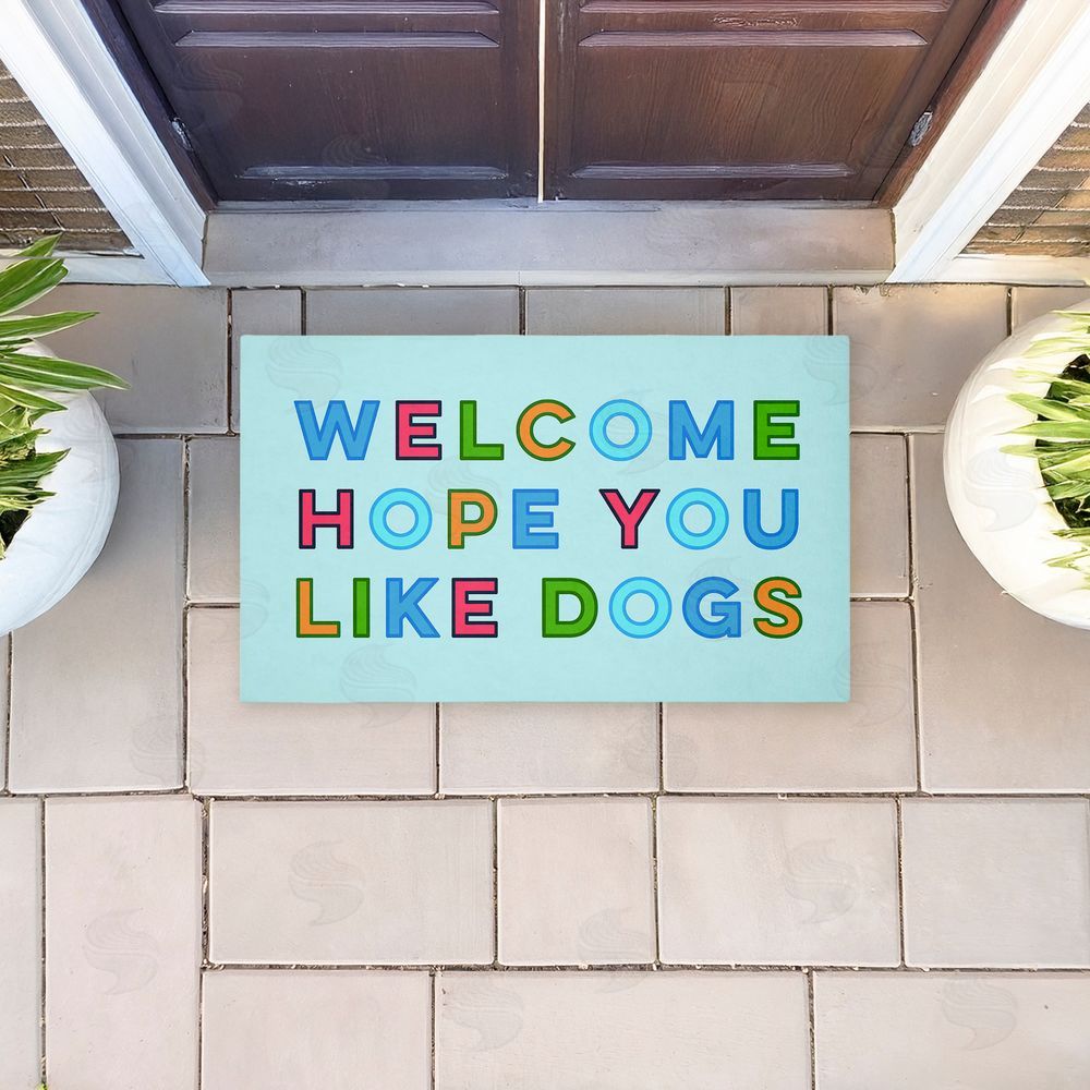 Stupell Studio | Colorful Hope You Like Dogs Non-Woven Door Mat
