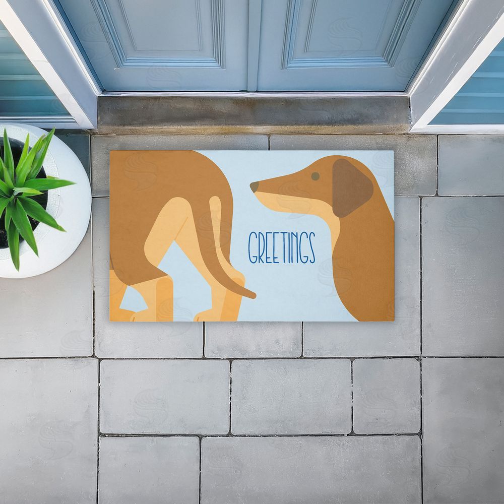 Stupell Studio | Greetings Funny Dog Entry Non-Woven Door Mat