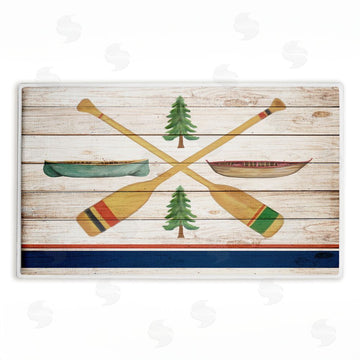 Kim Allen | Exploring Rustic Canoe Paddles Plush Bath Mat
