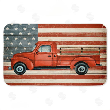 Kim Allen | Patriotic USA Flag Truck Anti-Fatigue Mat