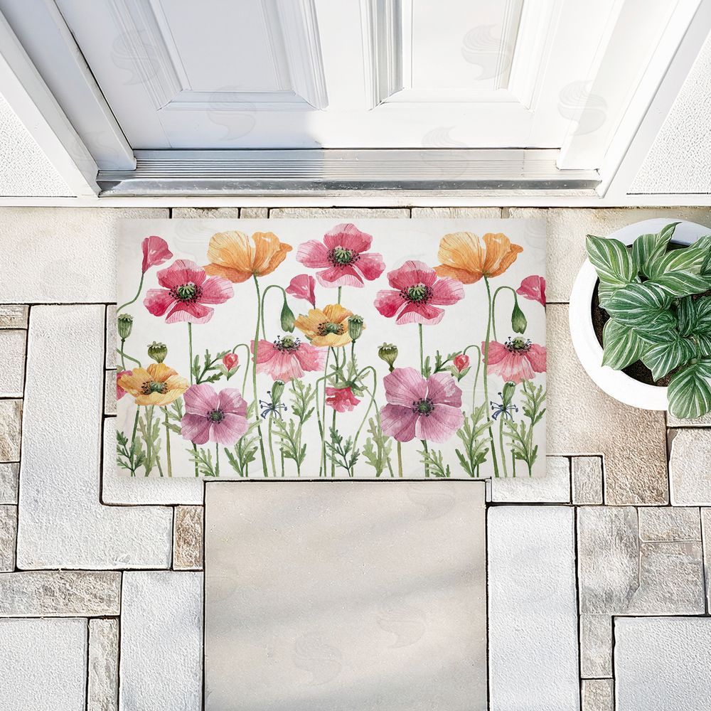 Kim Allen | Poppy Place Flower Garden Non-Woven Door Mat