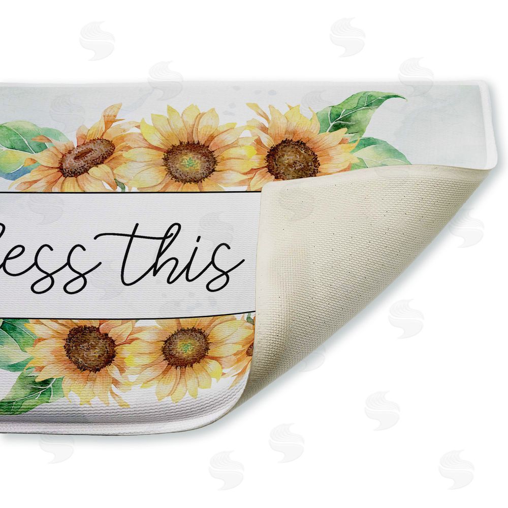 Kim Allen | Bless This Home Sunflowers Plush Bath Mat