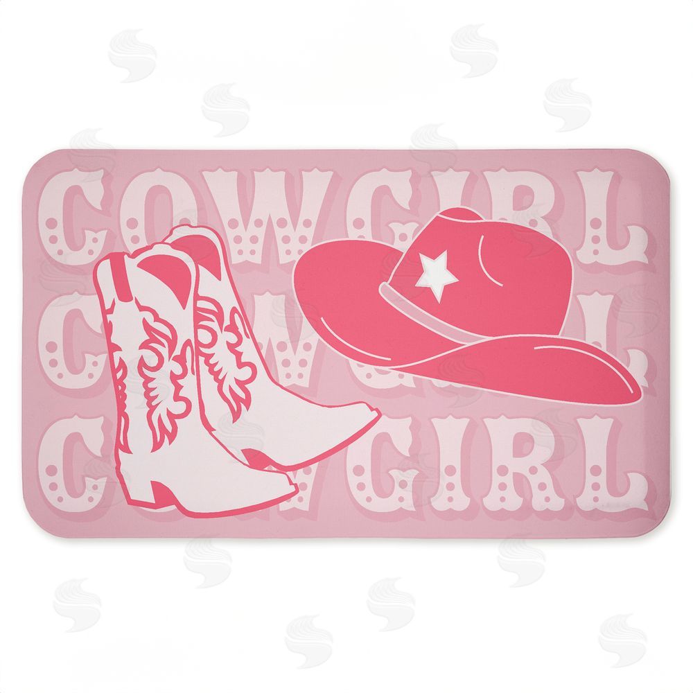 Corinne Rose Designs | Pink Pastel Cowgirl Anti-Fatigue Mat