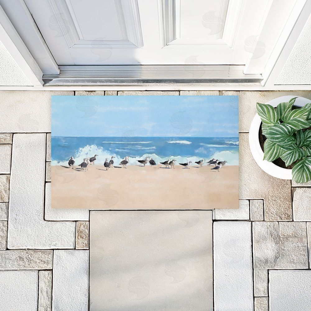 Jeff Pica | Sunny Beach Day Birds Non-Woven Door Mat