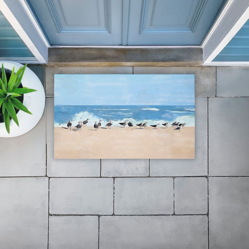 Jeff Pica | Sunny Beach Day Birds Non-Woven Door Mat