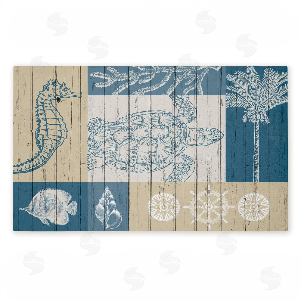 Kim Allen | Let's Sail Nautical Creatures Non-Woven Door Mat