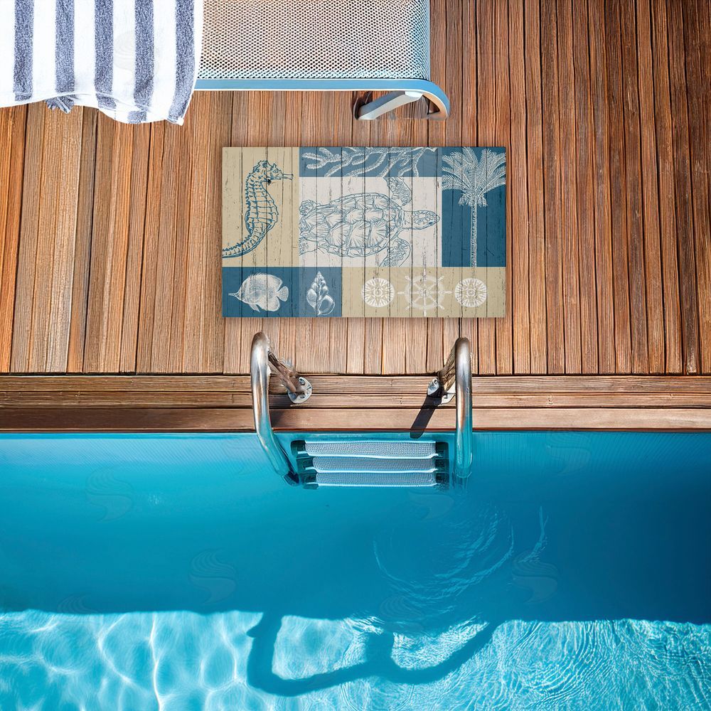 Kim Allen | Let's Sail Nautical Creatures Non-Woven Door Mat