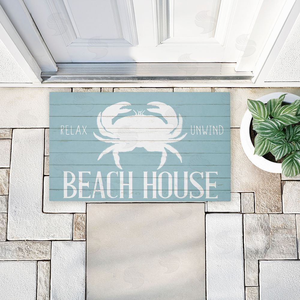 Kim Allen | Beach House Entry Crab Non-Woven Door Mat