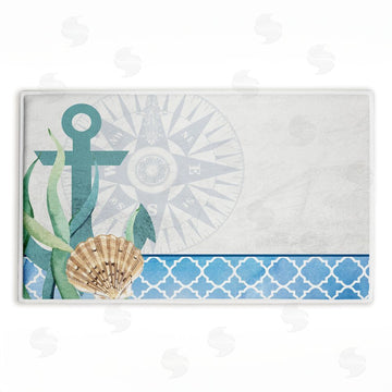 Kim Allen | Bayside Anchor & Compass Plush Bath Mat