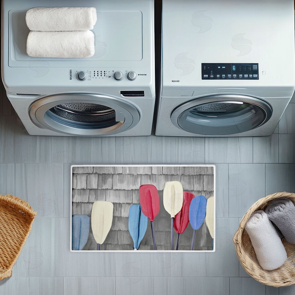 Kim Allen | USA Boat Paddles Plush Bath Mat