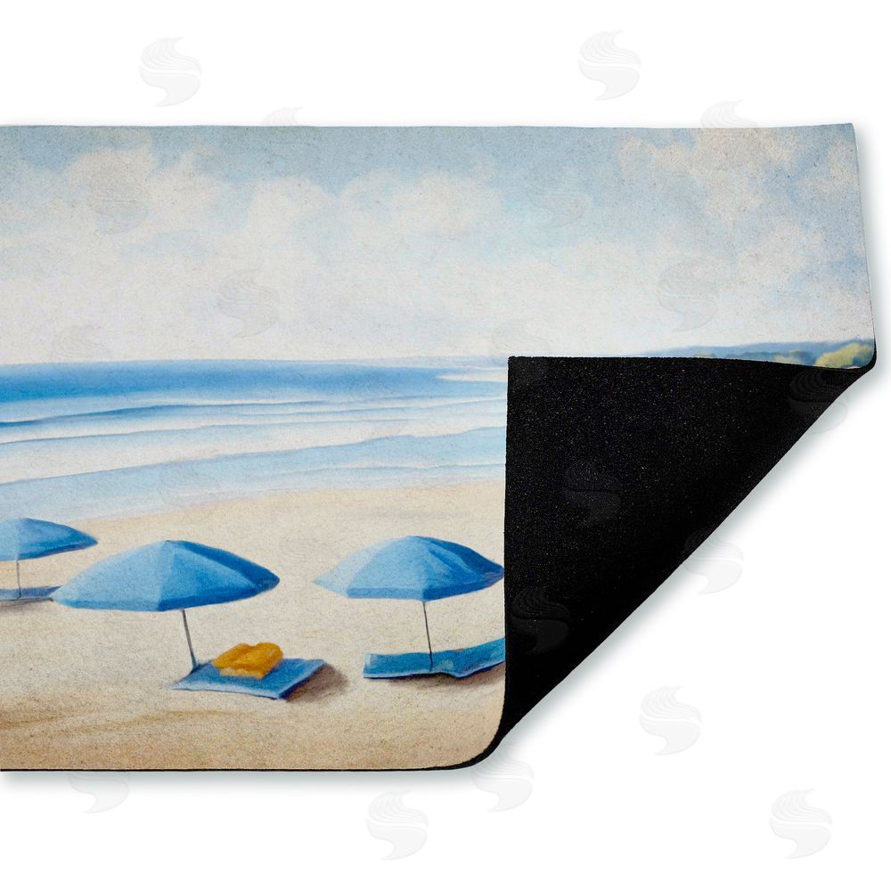 Kim Allen | Summer Umbrella Beach Day Non-Woven Door Mat
