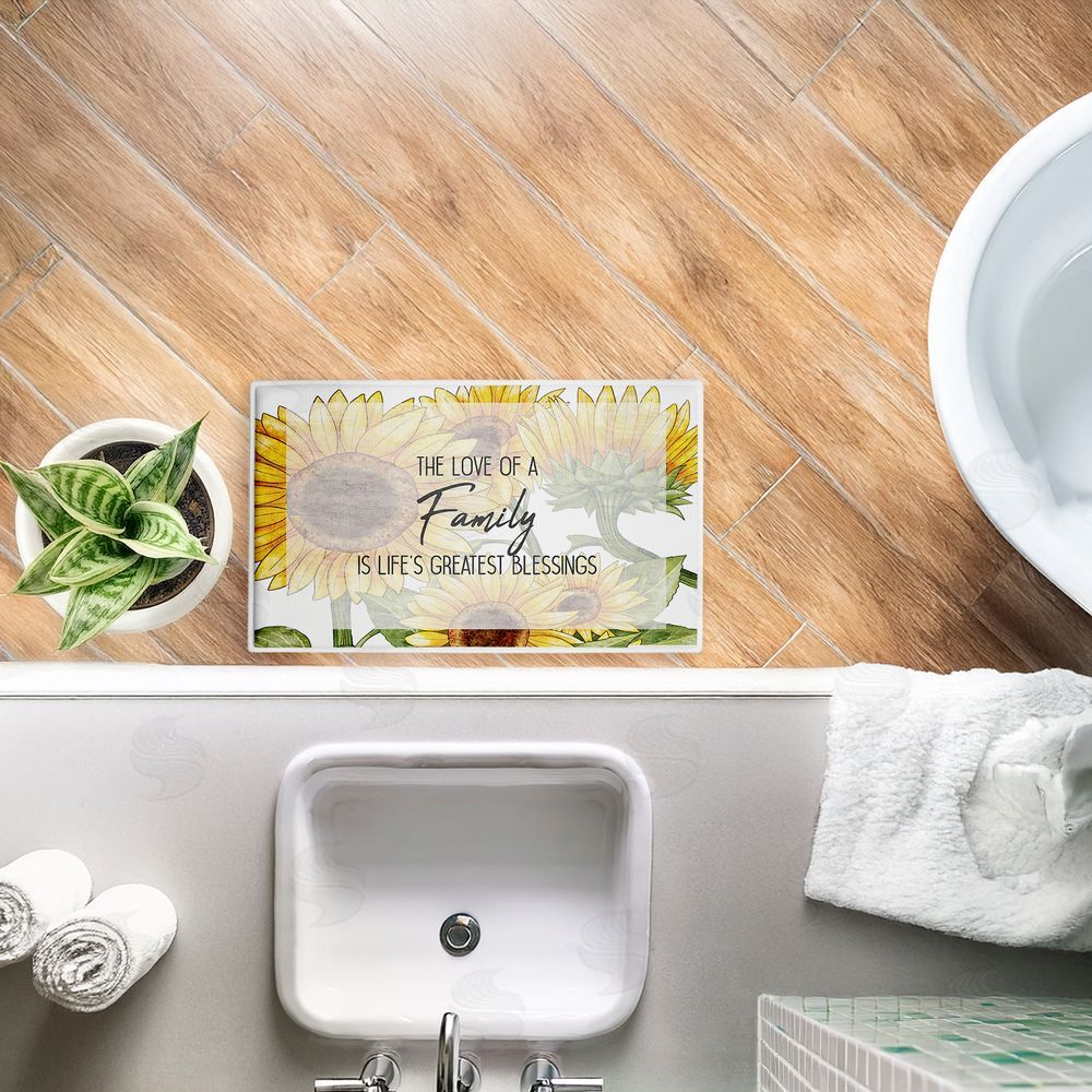 Kim Allen | Love Of Family Sentiment Plush Bath Mat