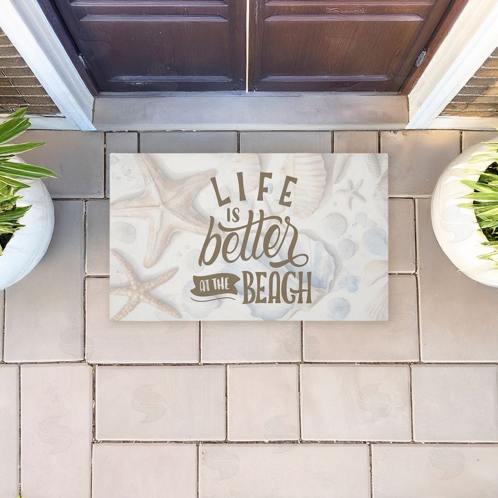 Kim Allen | Better At Beach Seashells Non-Woven Door Mat