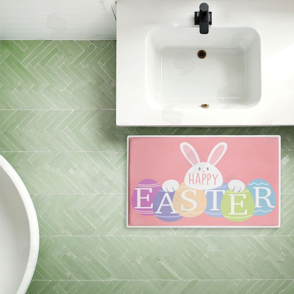 Marcus Prime | Happy Easter Bright Eggs Plush Bath Mat