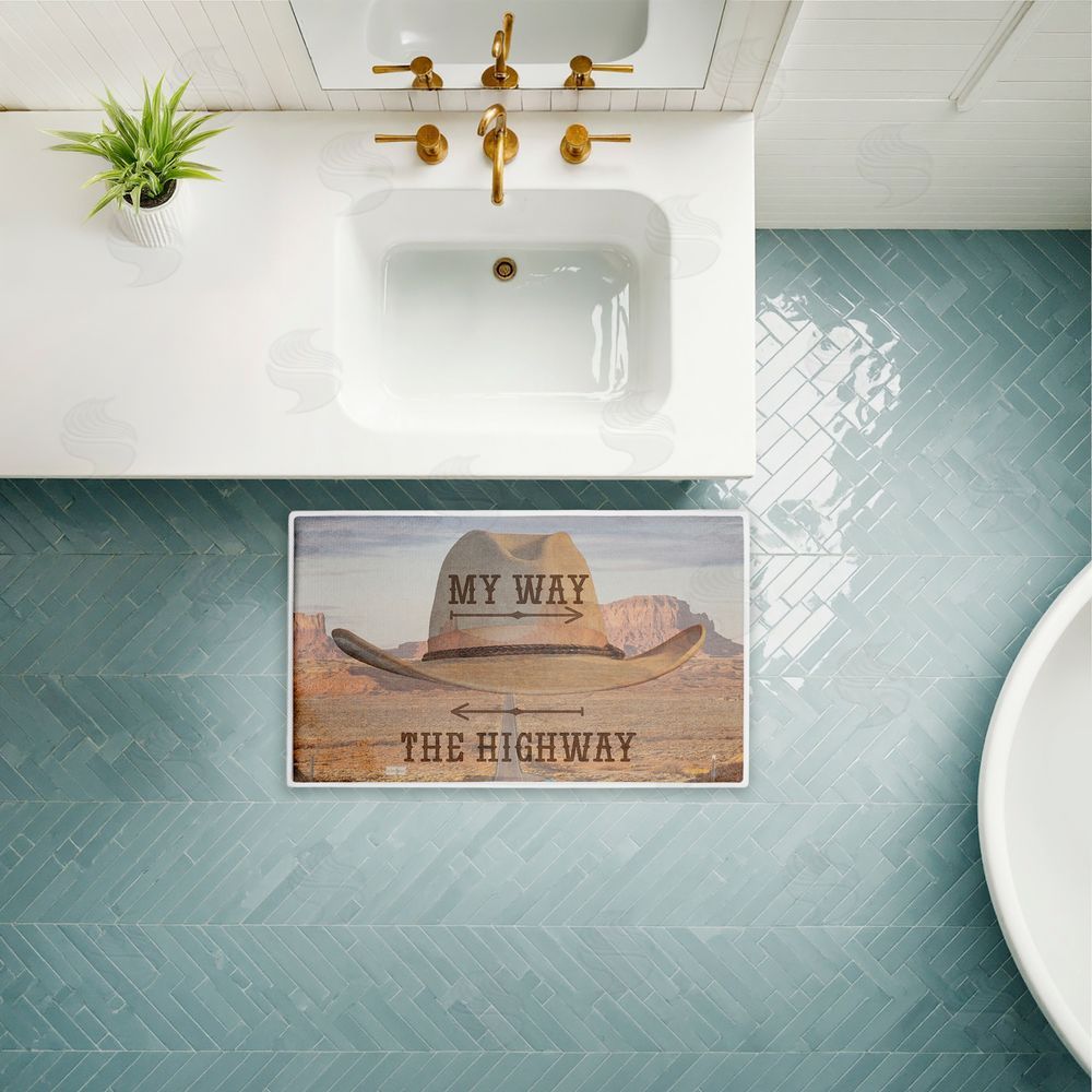 Marcus Prime | My Way Or The Highway Plush Bath Mat