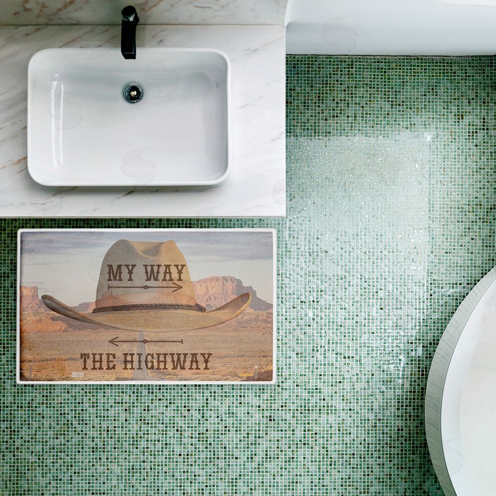 Marcus Prime | My Way Or The Highway Plush Bath Mat