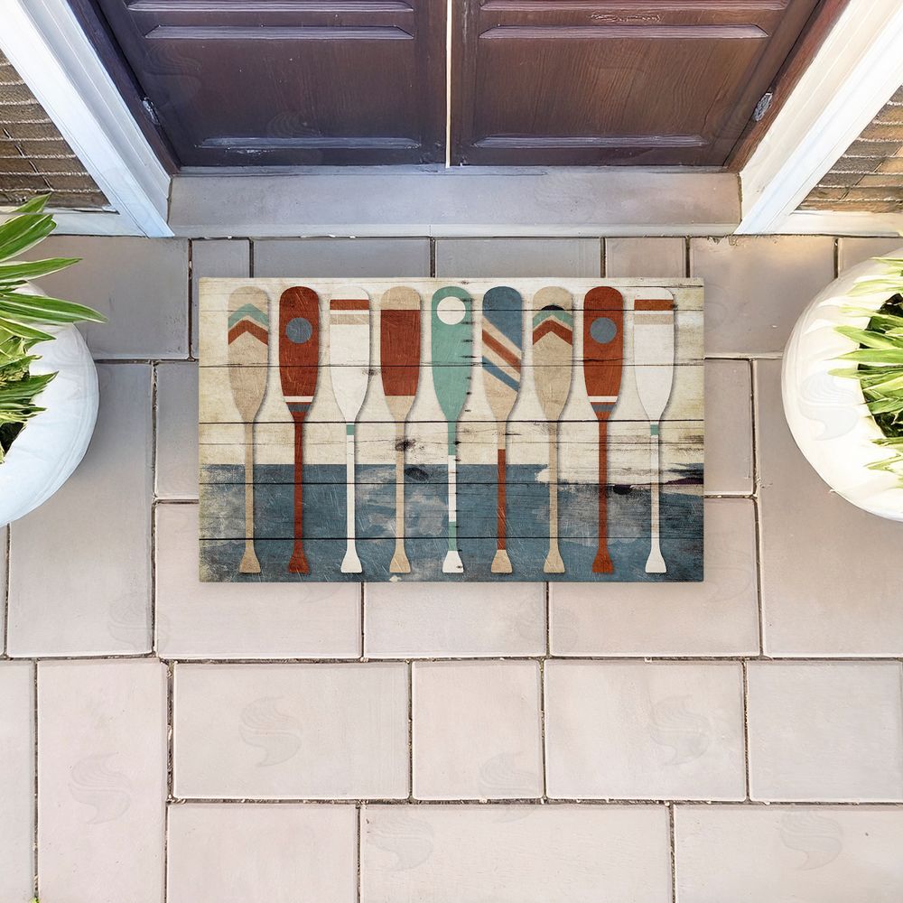 Milli Villa | Various Rustic Oars Patterns Non-Woven Door Mat