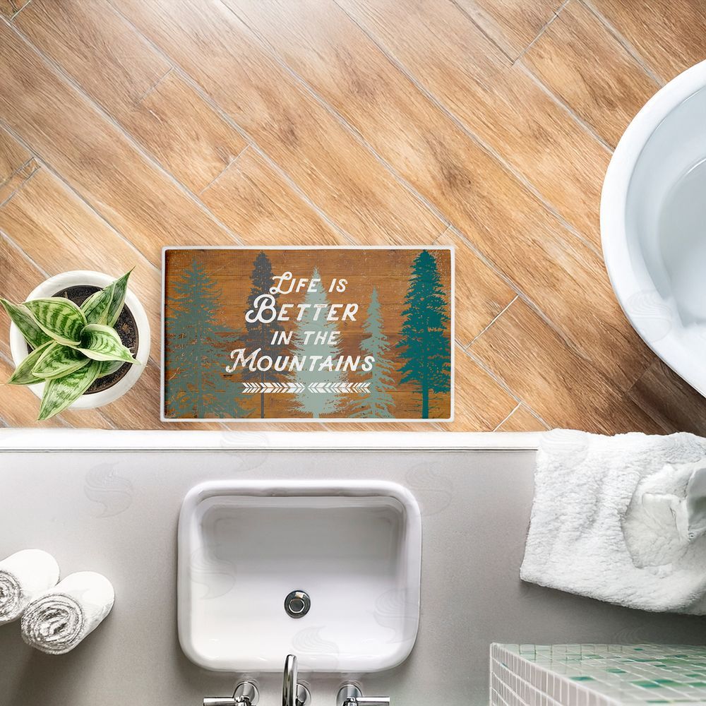 Lula Bijoux & co. | Retro Rustic Better In Mountains Plush Bath Mat