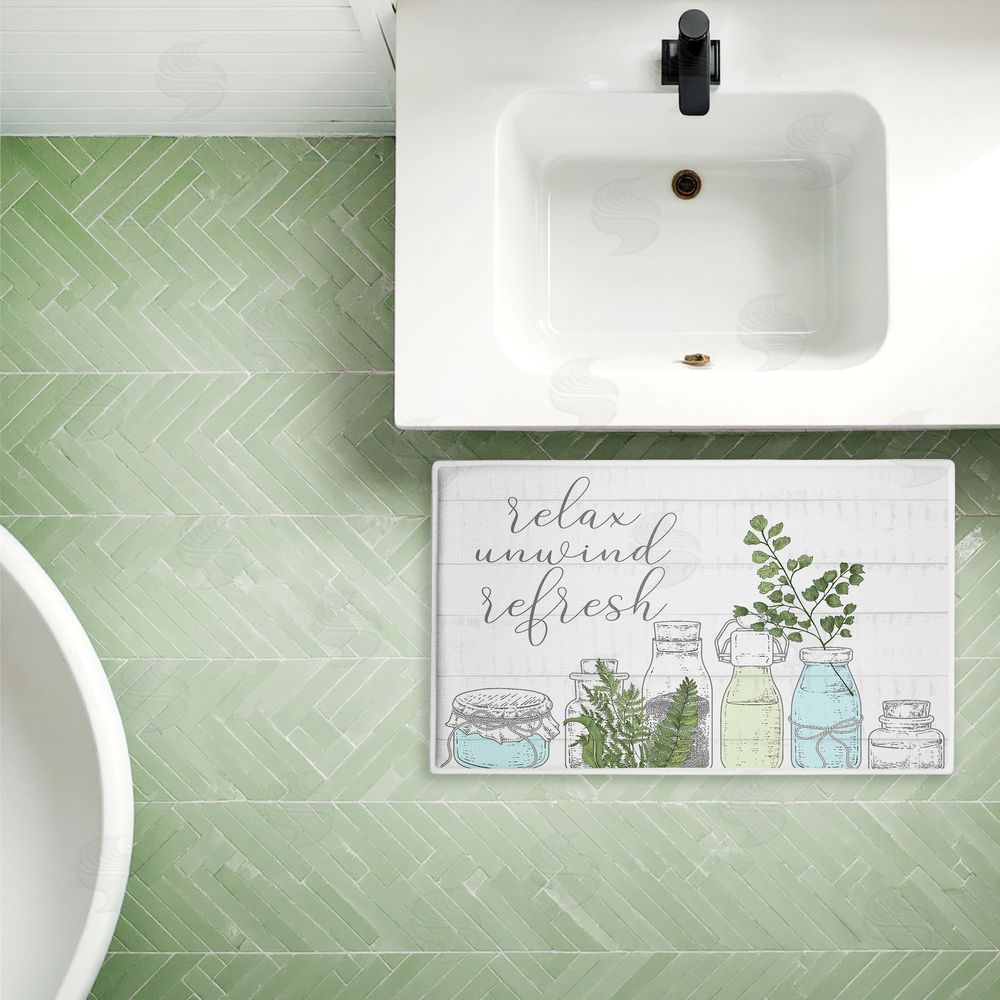 Kim Allen | Relax Unwind Refresh Botanicals Plush Bath Mat