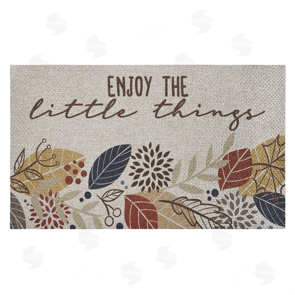Kim Allen | Enjoy Little Things with Leaves Faux Sisal Door Mat