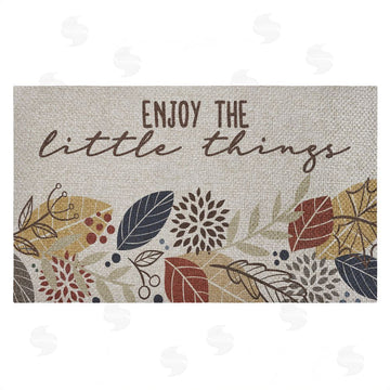 Kim Allen | Enjoy Little Things with Leaves Faux Sisal Door Mat