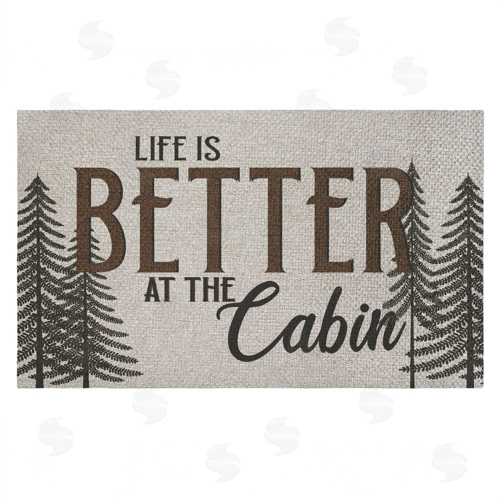 Kim Allen | Life Is Better At Cabin Faux Sisal Door Mat