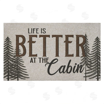 Kim Allen | Life Is Better At Cabin Faux Sisal Door Mat