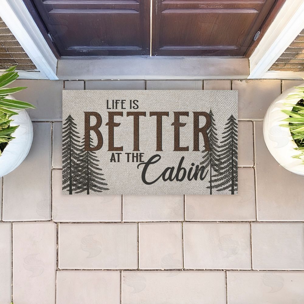 Kim Allen | Life Is Better At Cabin Faux Sisal Door Mat