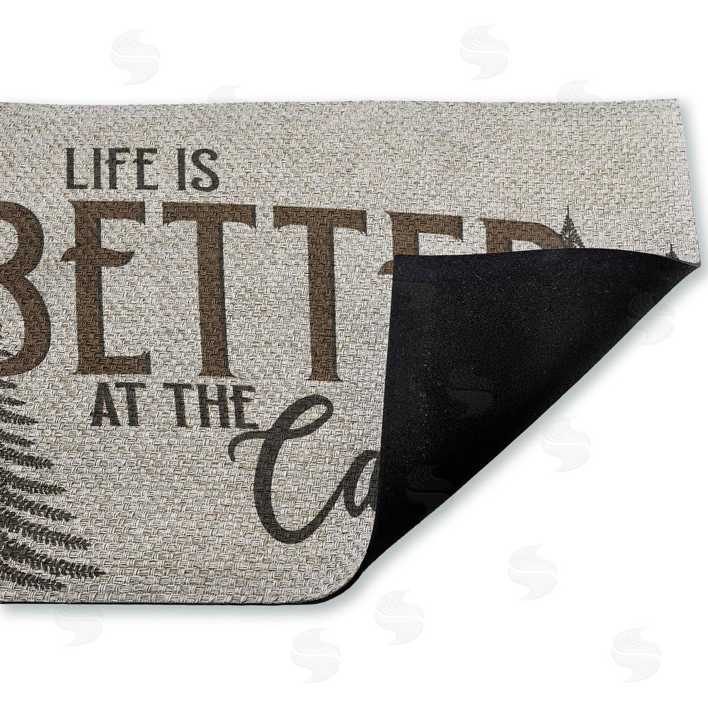 Kim Allen | Life Is Better At Cabin Faux Sisal Door Mat