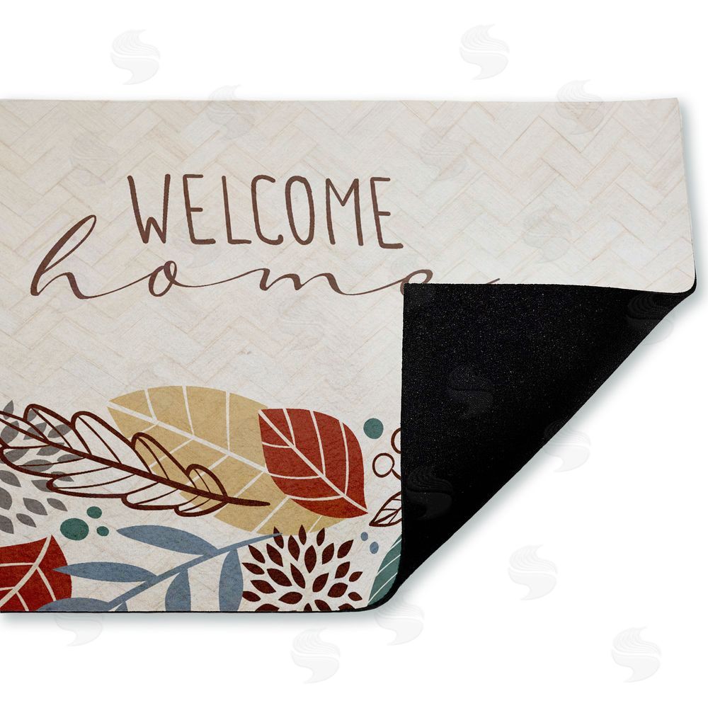 Kim Allen | Welcome Home with Leaves Non-Woven Door Mat