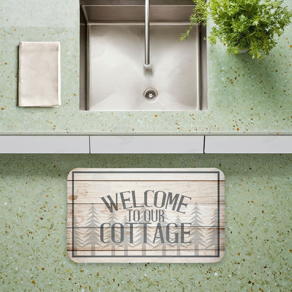 Kim Allen | Rustic Welcome Cottage Trees Anti-Fatigue Mat