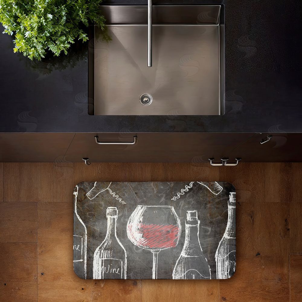 Kim Allen | Kitchen Wine Chalkboard Anti-Fatigue Mat