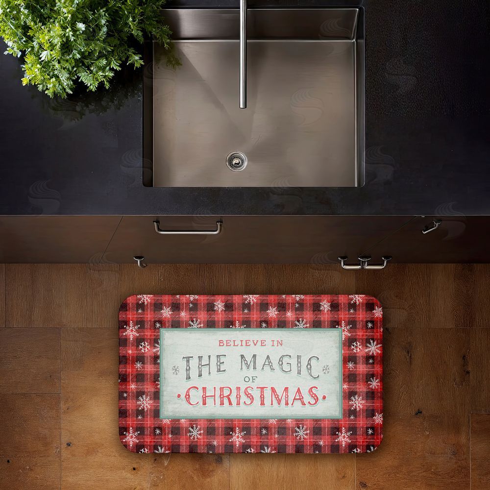 Chad Barrett | Magic of Christmas Red Plaid Anti-Fatigue Mat